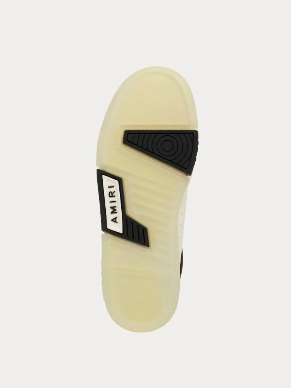 AMIRI Men's White Black Stadium Low-Top Lace-Up Sneakers Shoes